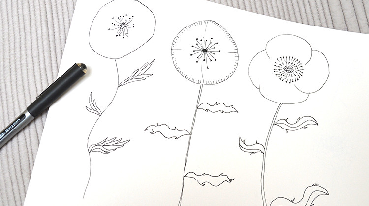 750x420 Katy Bloss Poppies Wave Sketch - Wave Sketch