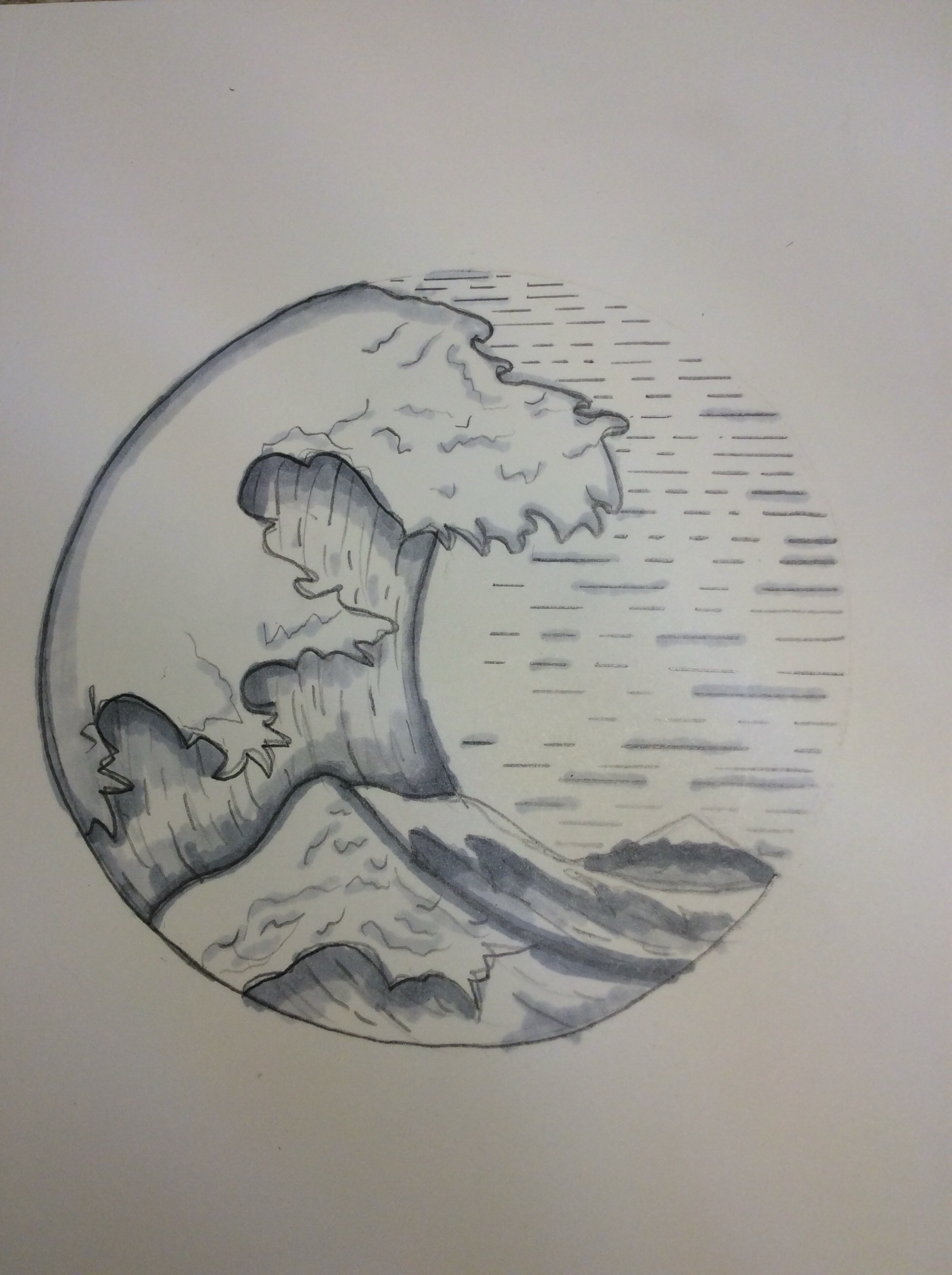 1936x2592 Marker Wave Sketch The Art Unicorn - Wave Sketch