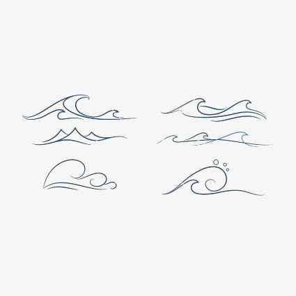 425x425 Simple Waves, Creative Spray, Line, Sketch Png Image And Clipart - Wave Sketch