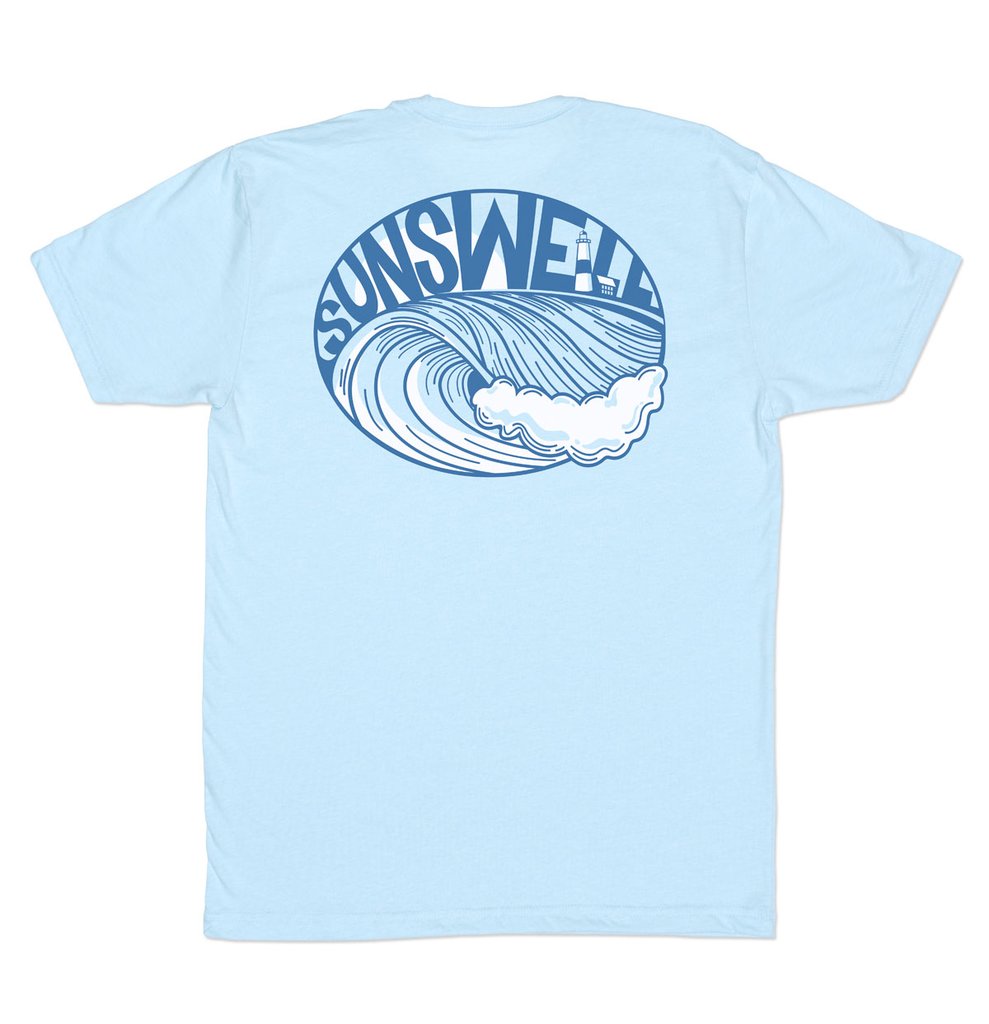 989x1024 Wave Sketch Graphic Tee Sunswell - Wave Sketch