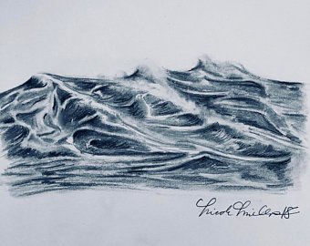 340x270 Wave Drawing Etsy - Wave Sketch