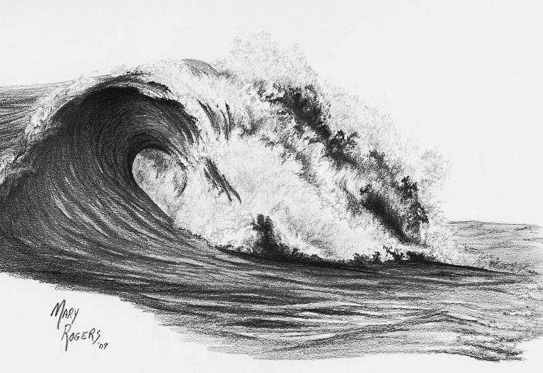 786x541 Wave Drawing Art Inspiration Drawings, Pencil - Wave Sketch