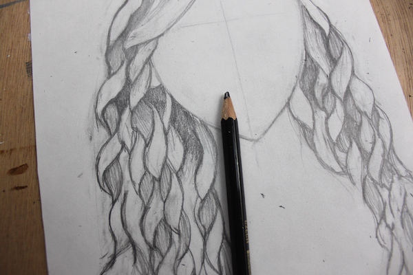 Wavy Hair Sketch At Paintingvalley Com Explore Collection Of