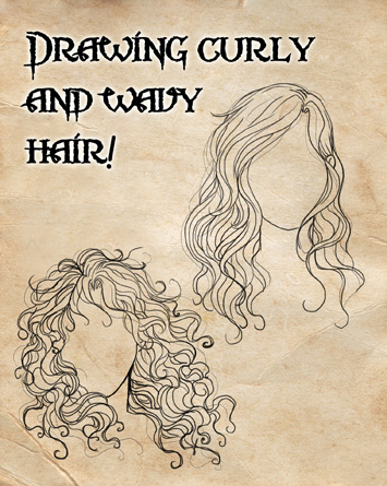 355x445 How I Draw Curly And Wavy Hair! By Cristianaleone - Wavy Hair Sketch