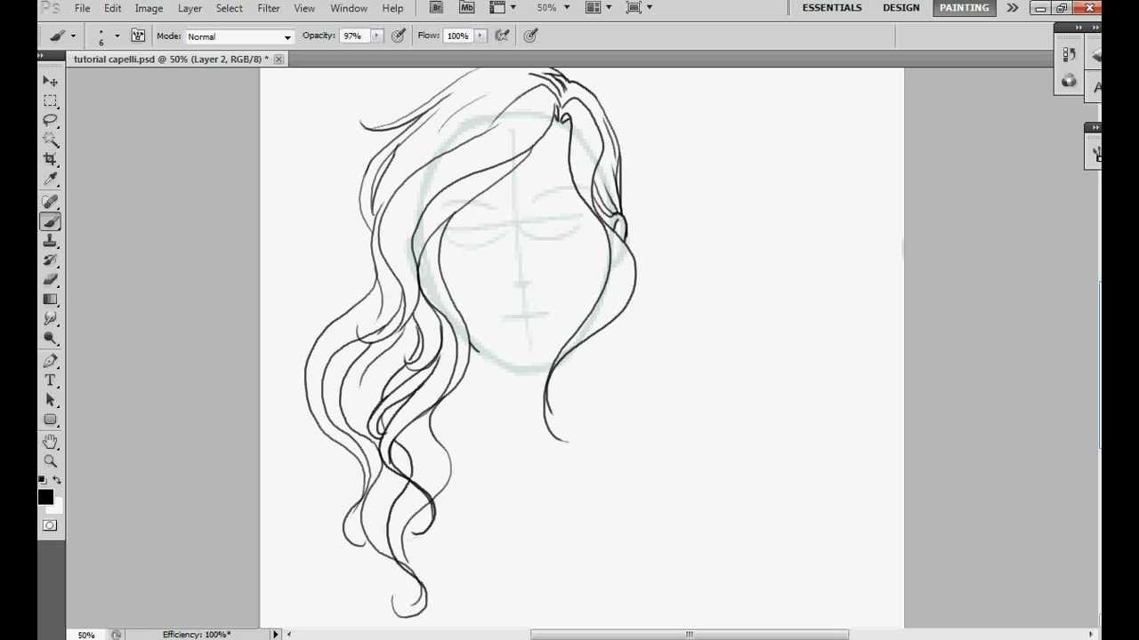 Wavy Hair Sketch At Paintingvalley Com Explore Collection