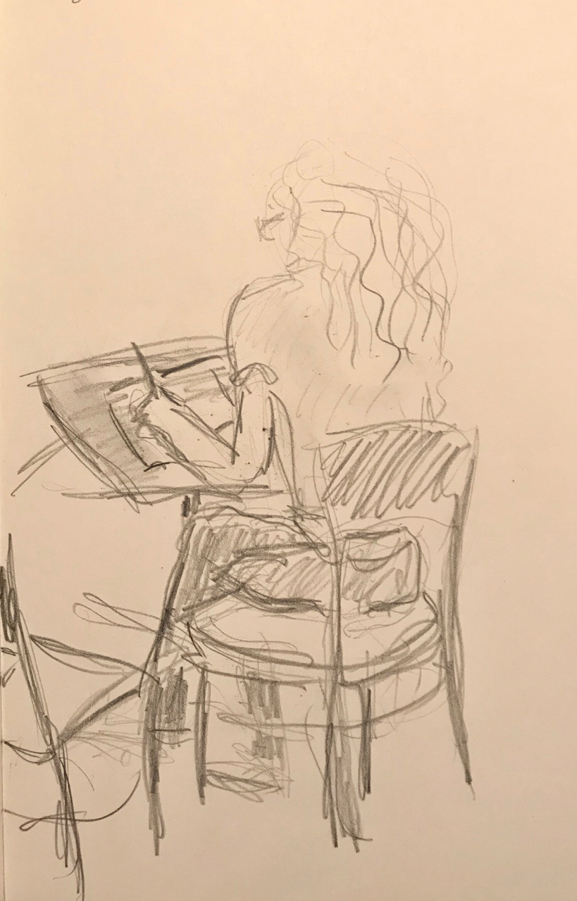 819x1280 Young Woman With Long Wavy Hair Brotherly Love - Wavy Hair Sketch