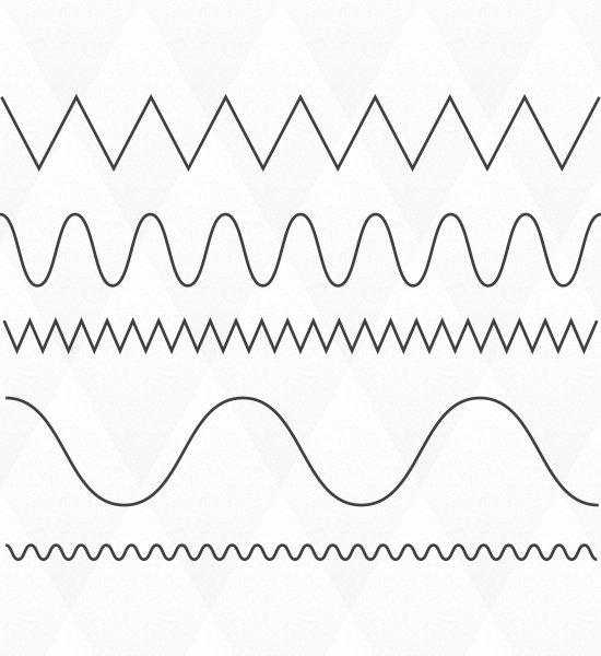 550x600 Shapes - Wavy Line Sketch