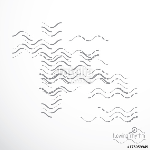 500x500 Futuristic Abstract Vector Technology Background. Abstract Wavy - Wavy Line Sketch