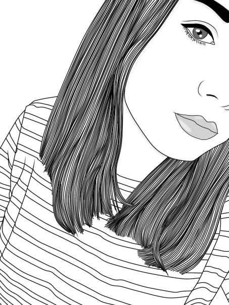 453x604 Collection Of We Heart It Girl Drawing High Quality, Free - We Heart It Sketches
