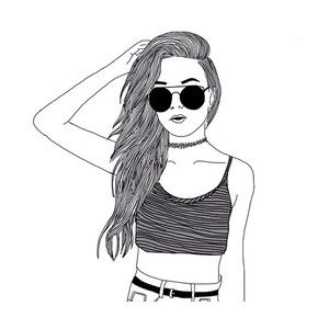 300x300 Art Girl Drawing We Heart It Nado Poprobovat - We Heart It Sketches