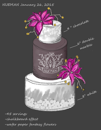329x425 Snazzy Cakes Digital Cake Sketcing - Wedding Cake Sketch