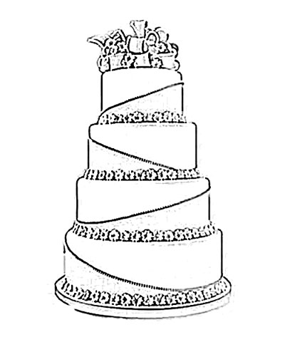 400x480 Wedding Cake Sketch - Wedding Cake Sketch