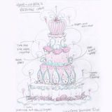 160x160 Wedding Cake Sketches - Wedding Cake Sketch