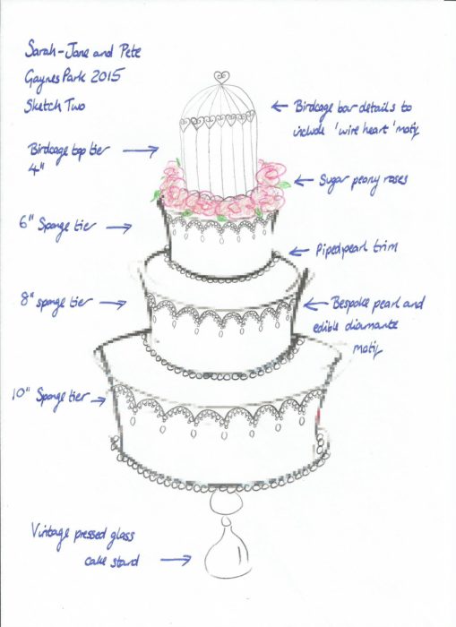 509x700 Wedding Cake Wednesday Tell Me What You Want, What You Really - Wedding Cake Sketch