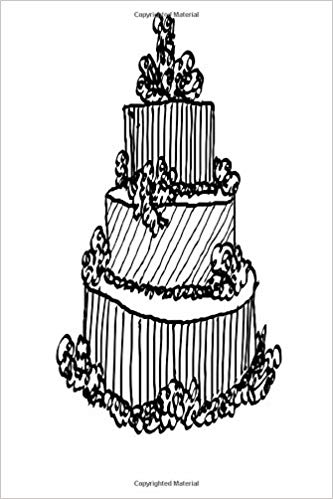 333x499 Wedding Journal Wedding Cake Sketch (Notebook, Diary, Blank Book - Wedding Cake Sketch