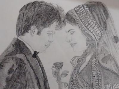 400x299 Sketch 2 Indian Wedding After My First Post On Revival Of My - Wedding Couple Sketch