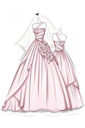 Wedding Gown Sketch At Paintingvalley Com Explore Collection Of