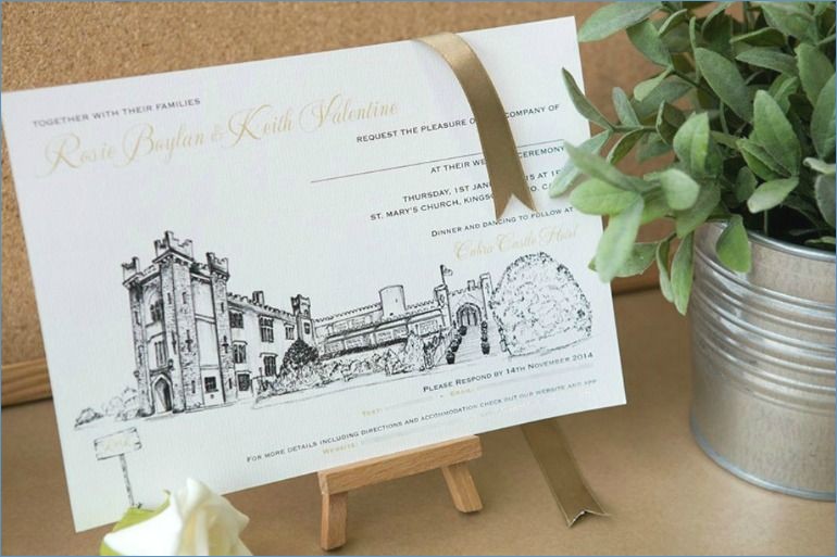 770x513 Castle Wedding Invitations - Wedding Invitation Sketch