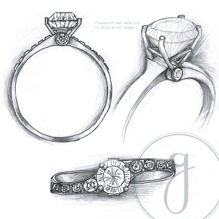 35+ Trends For Sketch Diamond Ring Drawing | Armelle Jewellery