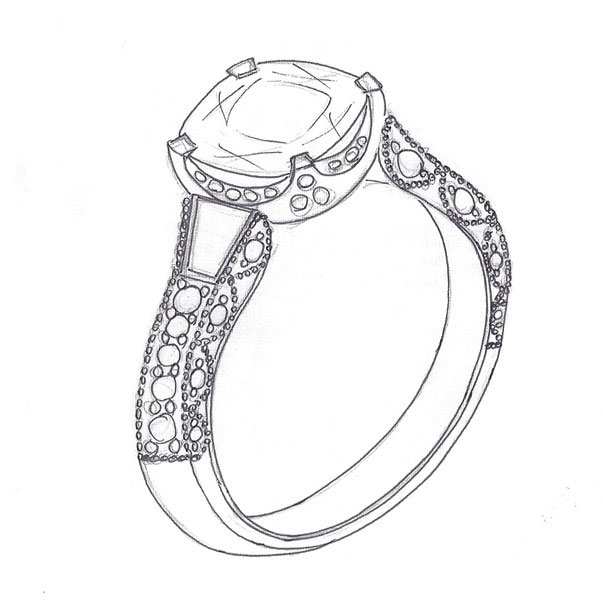 Wedding Ring Sketch at PaintingValley.com | Explore collection of ...