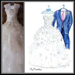 250x250 Dreamlines Wedding Dress Sketch - Wedding Sketch