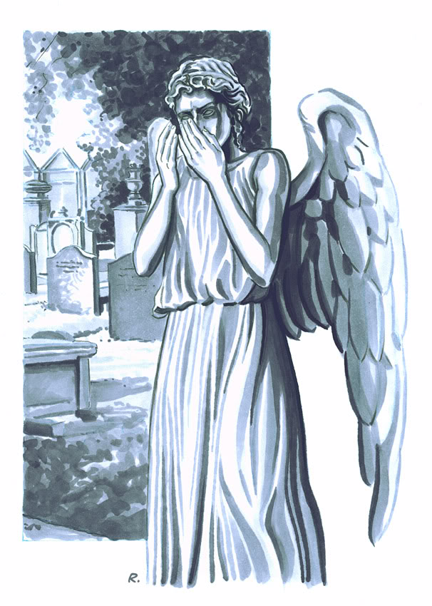 606x850 Scotch Corner Weeping Angel - Weeping Angel Sketch