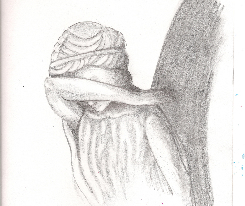 1024x862 Sketch Of Weeping Angel - Weeping Angel Sketch