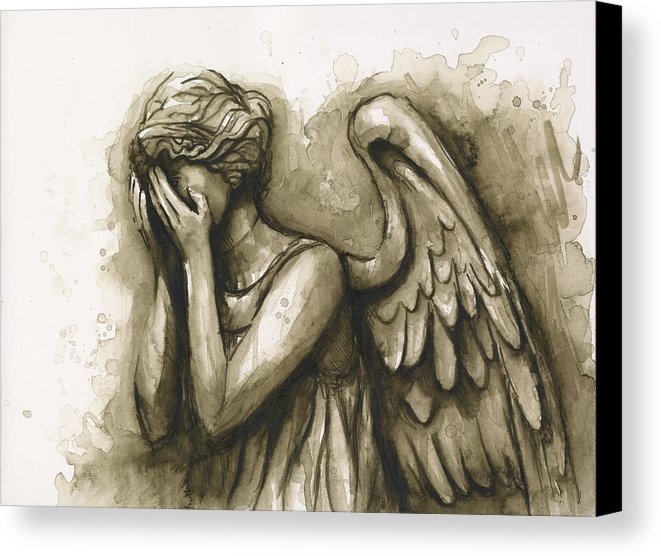 661x556 Weeping Angel Canvas Print Canvas Art By Olga Shvartsur - Weeping Angel Sketch