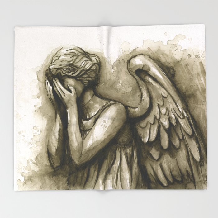700x700 Weeping Angel Throw Blanket By Olechka Society6 - Weeping Angel Sketch