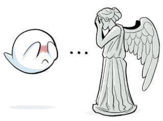 320x239 Boo From Mario Vs. A Weeping Angel... Doctorwho - Weeping Angel Sketch