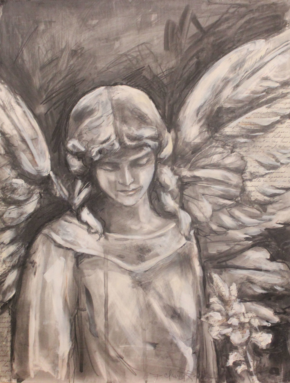 1000x1318 Weeping Angel P. Cleve Ragan - Weeping Angel Sketch