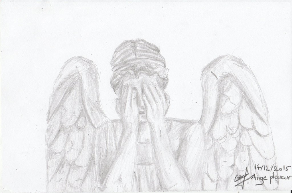 1024x675 Weeping Angel Sketch By Paoulpolo - Weeping Angel Sketch