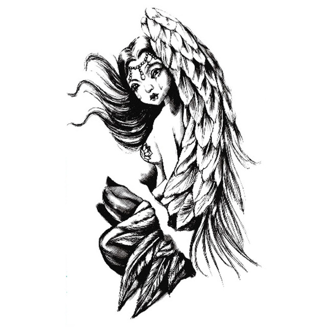 640x640 Yeeech Temporary Tattoos Sticker For Women Men Fake Weeping Angel - Weeping Angel Sketch