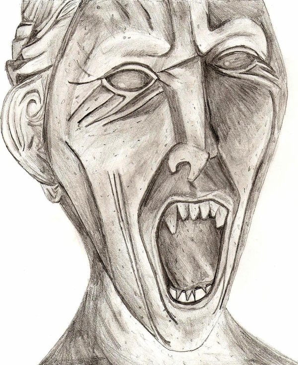 600x735 Weeping Angel From Doctor Who By Ambermariaalice - Weeping Angel Sketch