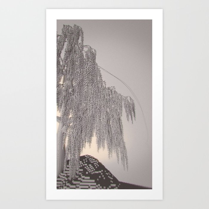 700x700 Weeping Willow Diptych Right Art Print By Oxoa Society6 - Weeping Willow Sketch