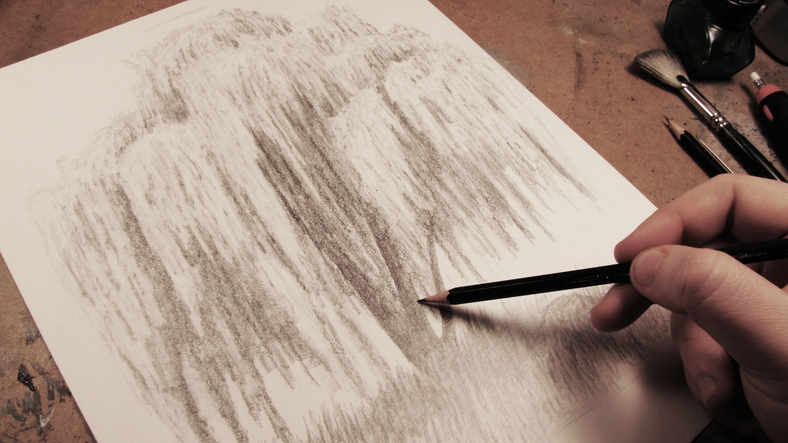 3000x1688 How To Draw A Weeping Willow Tree - Weeping Willow Sketch