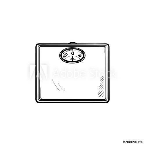 500x500 Scales Hand Drawn Outline Doodle Icon. Balance Measure Control As - Weight Scale Sketch