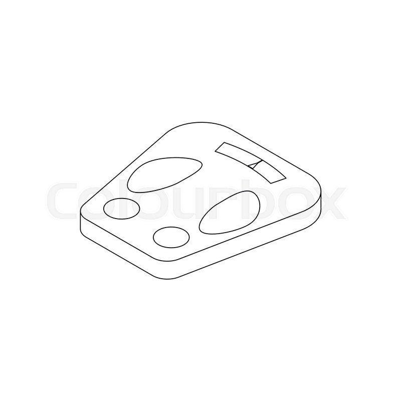 800x800 Weight Scale Icon In Isometric 3d Style Isolated On White - Weight Scale Sketch