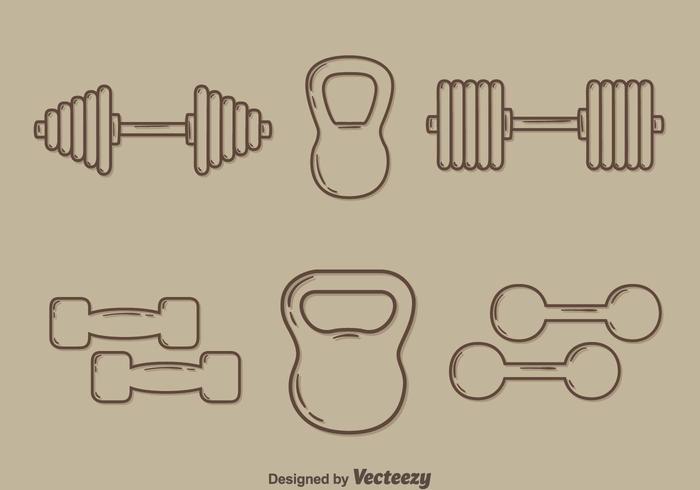 700x490 Sketch Weight Lifting Equipment Vector - Weight Sketch