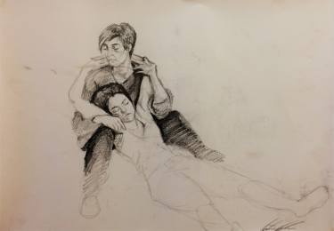 375x260 Weight Drawing By Justine Johnson Saatchi Art - Weight Sketch