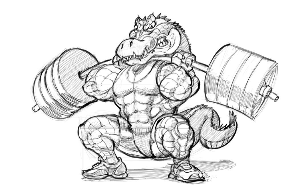 1023x682 New - Weightlifting Sketch