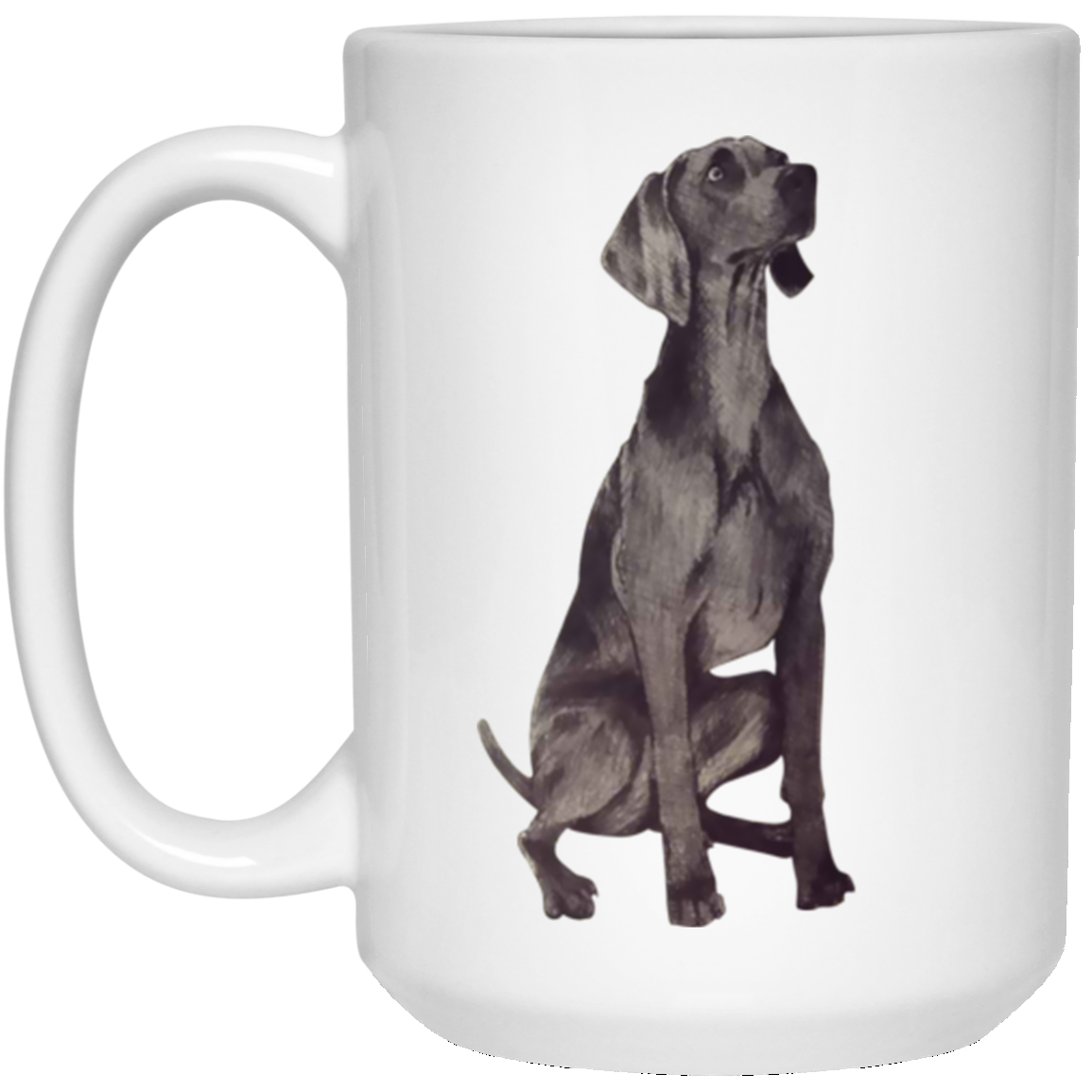 1155x1155 Weimaraner Sketch 15 Oz. Mug Drinkware Pin My Tees - Weimaraner Sketch