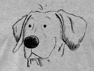 190x144 Weimaraner Dog Sketch I Head I Dog Head Gift By Shirtando - Weimaraner Sketch