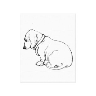 307x307 Dachshund Art Amp Wall Zazzle - Weiner Dog Sketch