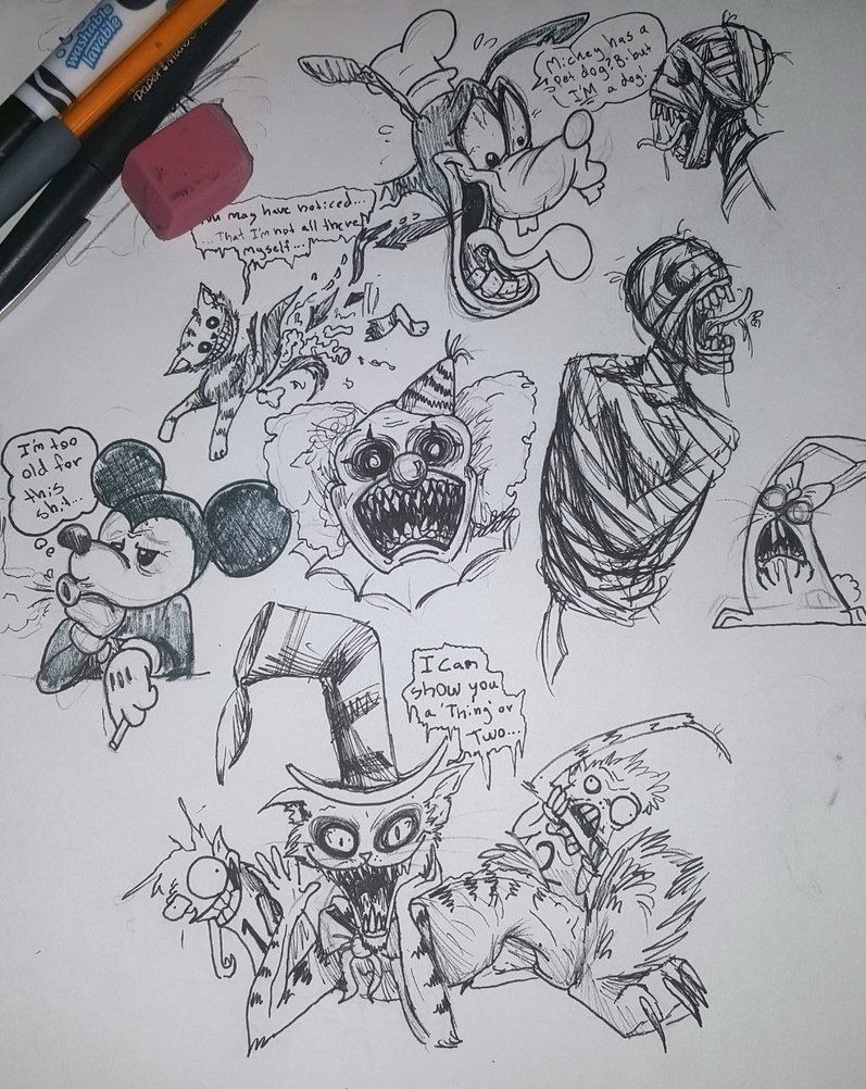 797x1002 Weird Time Sketches By Albinoraven666fanart - Weird Sketches
