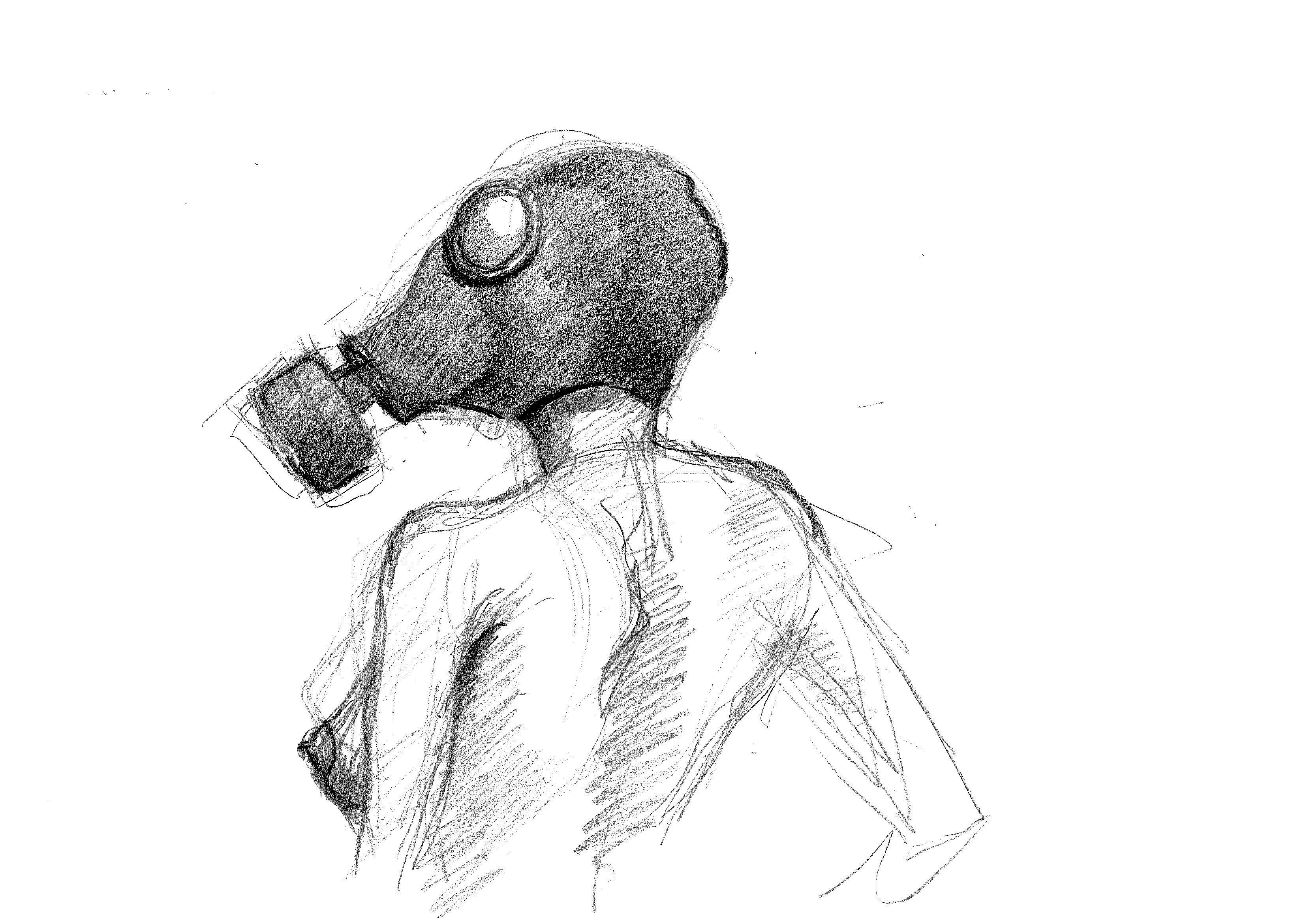 3310x2340 Easy Weird Drawings Gas Mask Michaelbanak Art - Weird Sketches
