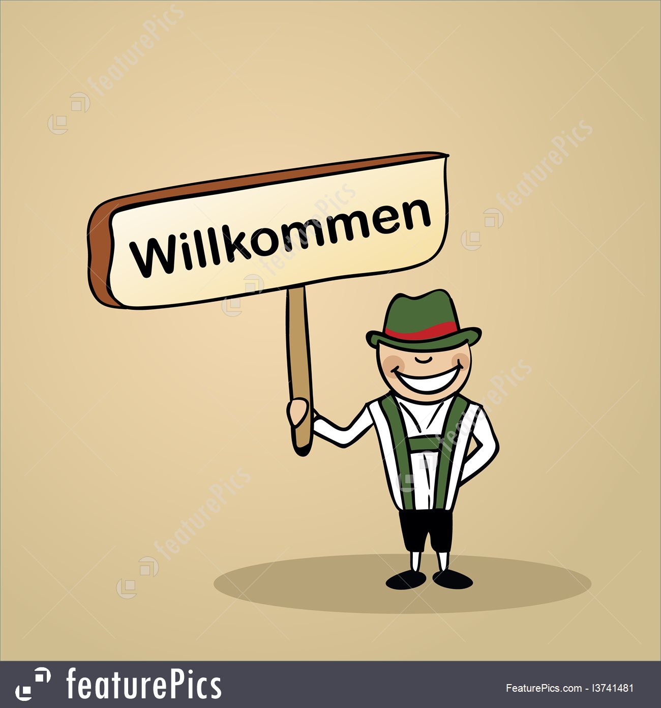 1300x1392 Illustration Of Welcome To Germany People Design - Welcome Sketch