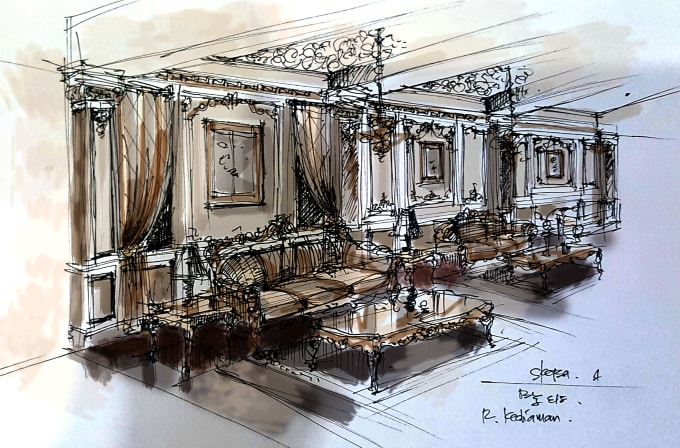 680x448 Sketch Make Your Interior Looking Well And Artistic By Mamasetohir - Well Sketch
