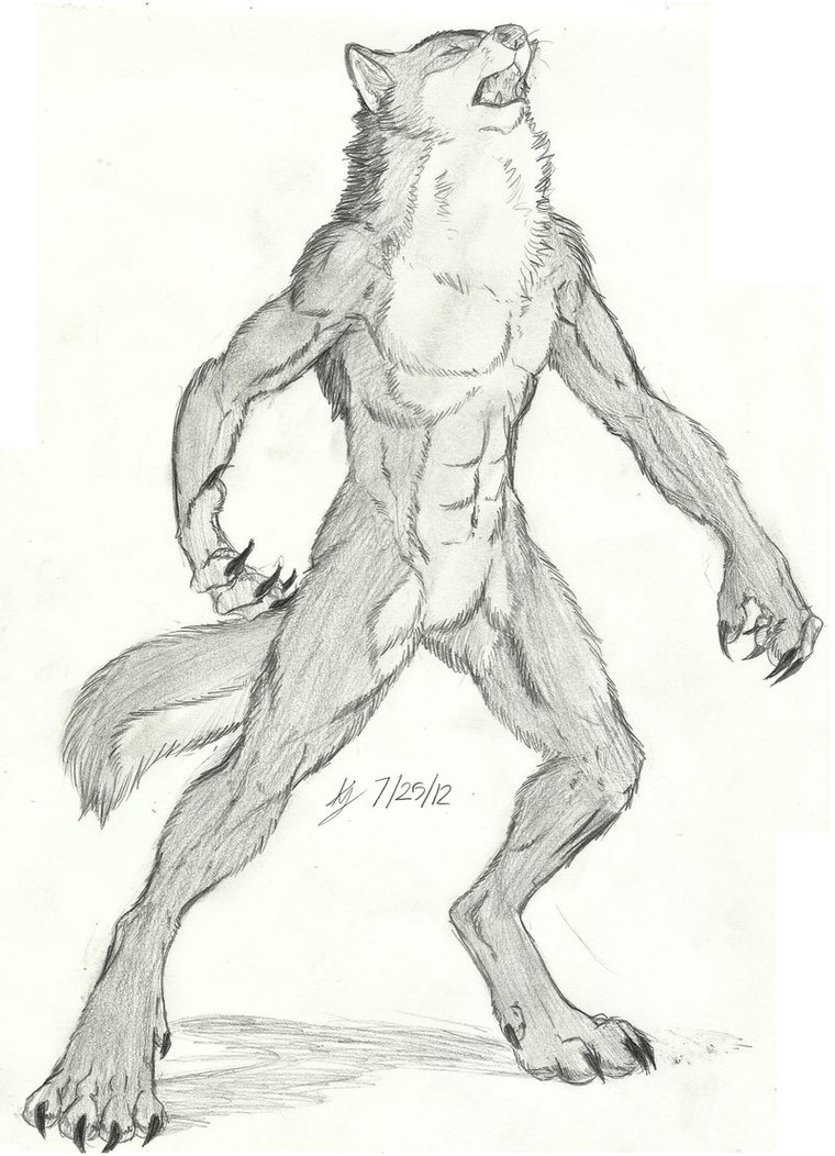 760x1052 Werewolf Sketch By Earthsong9405 - Werewolf Sketch