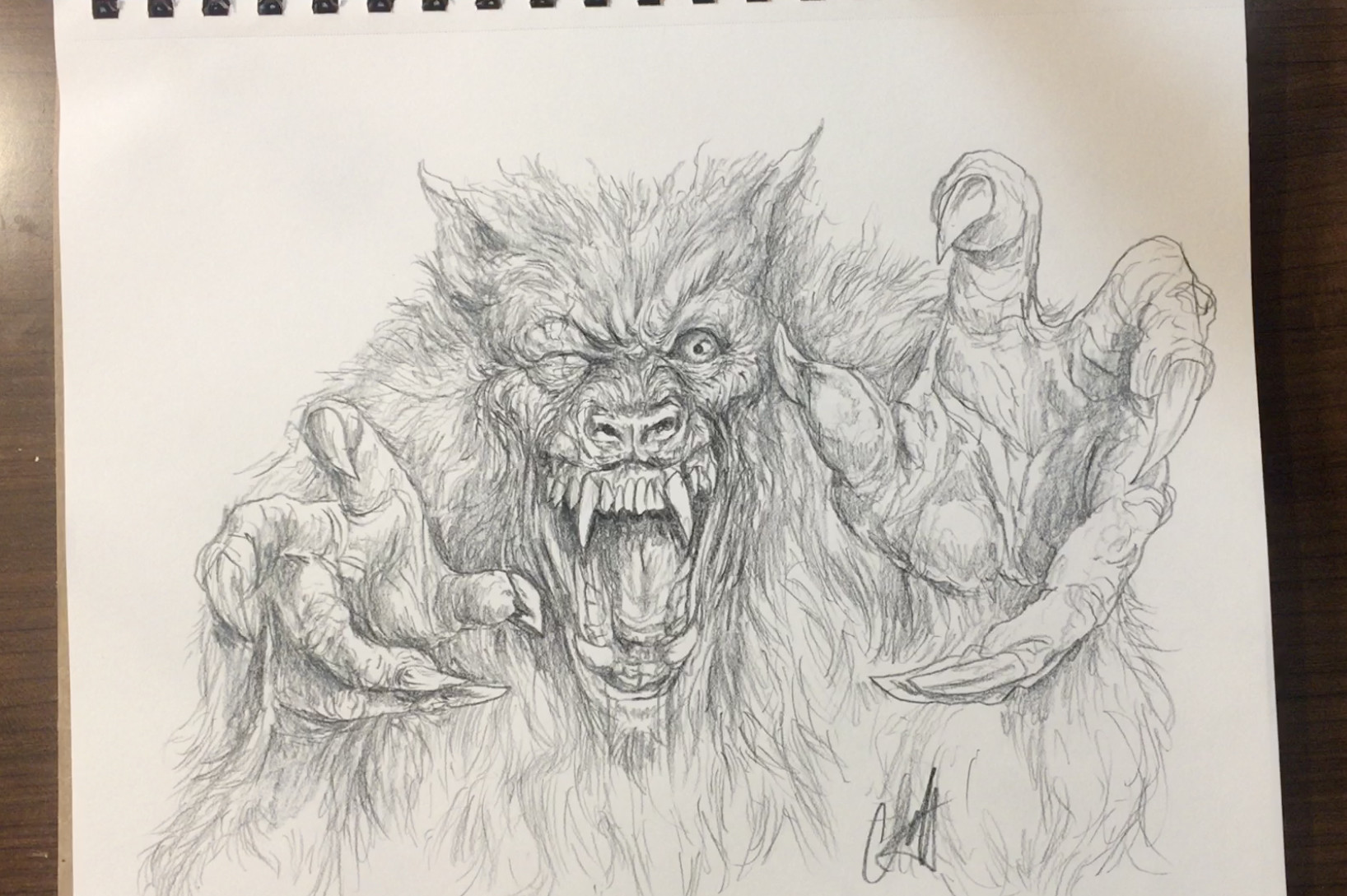 1636x1089 Werewolf Sketch. By Chris Scalf Imaginarywerewolves - Werewolf Sketch